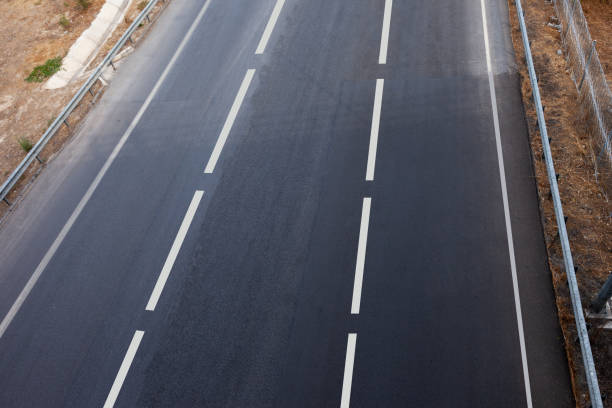 istock Top view of a road. 1097865022