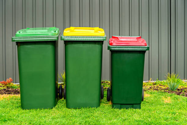 istock Australian home rubbish bins set on back yard 1097872352
