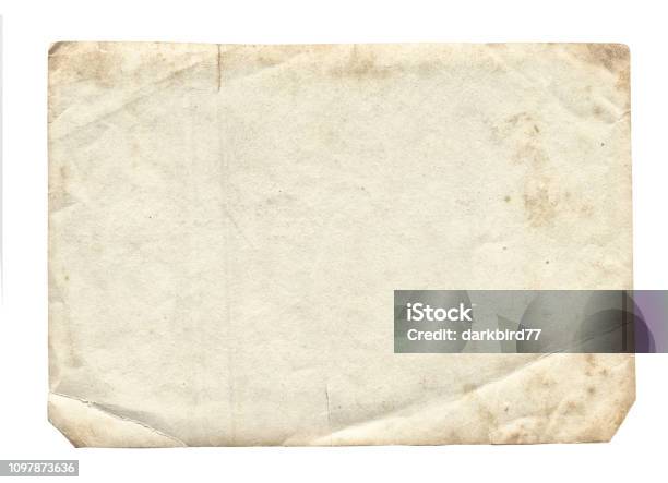 Old Photo Texture With Stains And Scratches Stock Photo - Download Image Now - Paper, Old, The Past