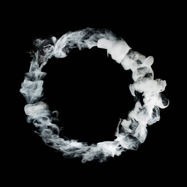 cerchio da fumo bianco - foto stock