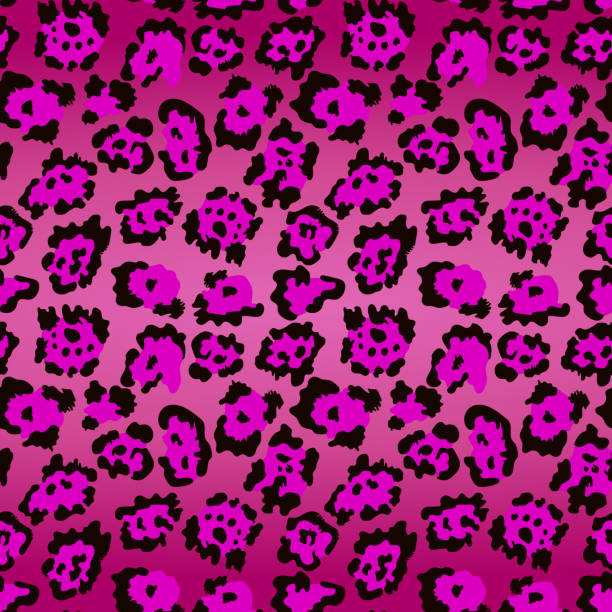 istock Seamless pattern purple leopard texture background. Fashion trendy animal skin pattern. 1097877850