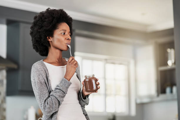 istock What was I thinking about? Doesn't matter...I've got chocolate 1097879048