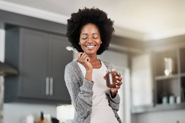 istock It's hard not to be happy eating chocolate 1097879052