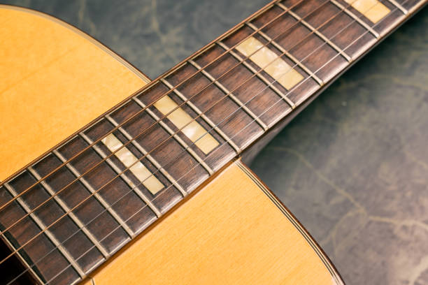 istock acoustic guitar details on green marble 1097879098