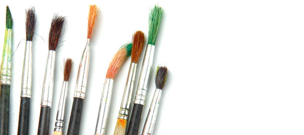 istock Set of brushes for drawing isolated on a white background. 1097880944