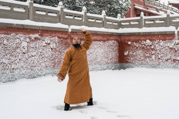istock Kung Fu Monk Warrior in Shaolin Temple China 1097881180