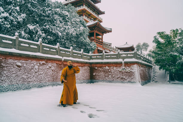 istock Kung Fu Monk Warrior in Shaolin Temple China 1097881208