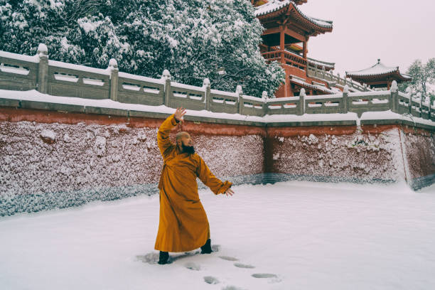 istock Kung Fu Monk Warrior in Shaolin Temple China 1097881330