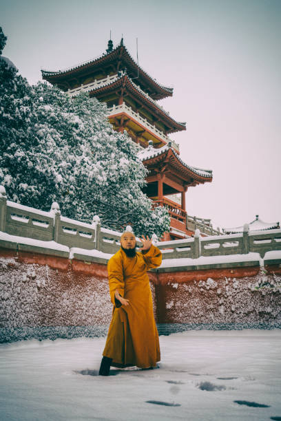 istock Kung Fu Monk Warrior in Shaolin Temple China 1097881464