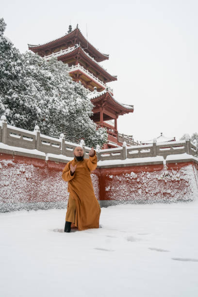 istock Kung Fu Monk Warrior in Shaolin Temple China 1097881468
