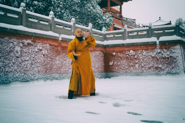 istock Kung Fu Monk Warrior in Shaolin Temple China 1097881834