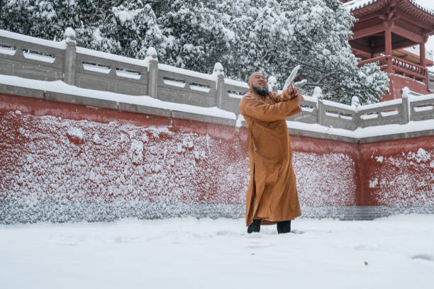 istock Kung Fu Monk Warrior in Shaolin Temple China 1097881934