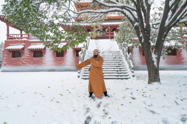 istock Kung Fu Monk Warrior in Shaolin Temple China 1097882024
