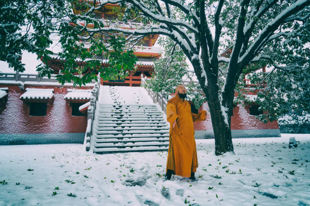 istock Kung Fu Monk Warrior in Shaolin Temple China 1097882138