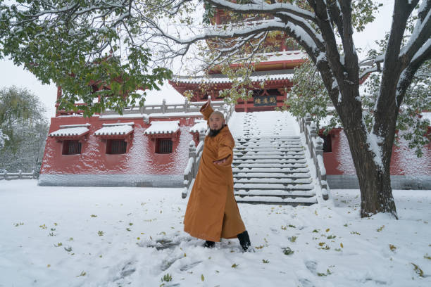 istock Kung Fu Monk Warrior in Shaolin Temple China 1097882210