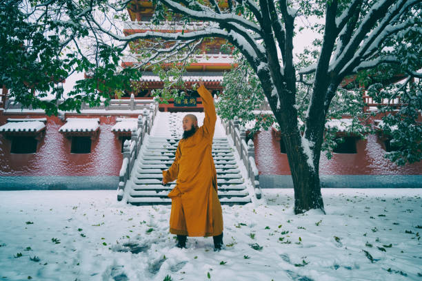 istock Kung Fu Monk Warrior in Shaolin Temple China 1097882218