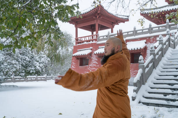 istock Kung Fu Monk Warrior in Shaolin Temple China 1097882262