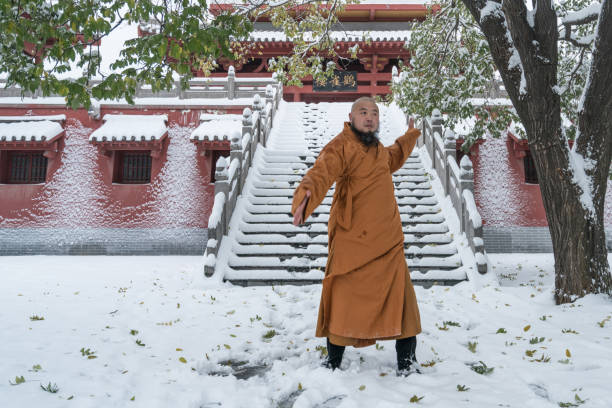 istock Kung Fu Monk Warrior in Shaolin Temple China 1097882266