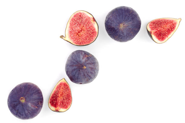 istock fig fruits isolated on white background with copy space for your text. Top view. Flat lay pattern 1097886050