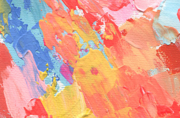 istock Abstract acrylic and watercolor painting. Canvas texture background. 1097886630