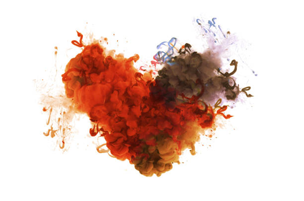 istock Acrylic colors in water. Abstract background. Isolation. Broken heart concept. Ink blot. 1097887004