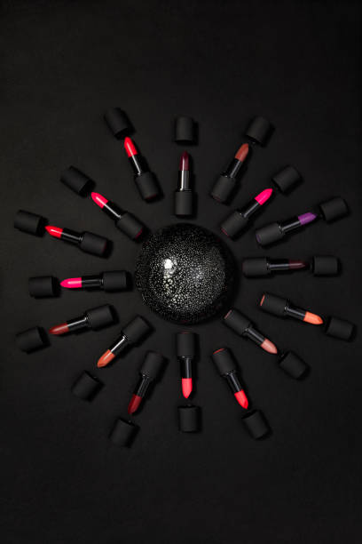 Lipsticks isolated on black background Lipsticks isolated on black background (with clipping path) lipstick photos stock pictures, royalty-free photos & images
