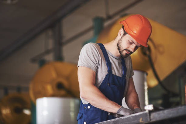 istock Portrait of a young master working at a factory. 1097894564