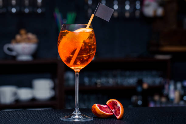 istock Cocktail on the bar with orange 1097894756