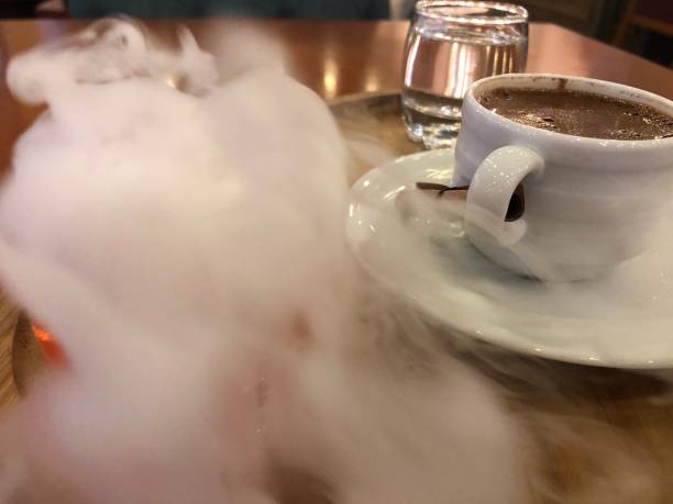 istock Turkish coffee with dry ice smoke 1097903358