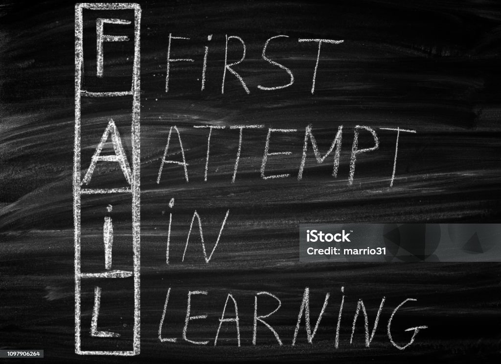 First Attempt In Learning,FAIL First Attempt In Learning Failure Stock Photo
