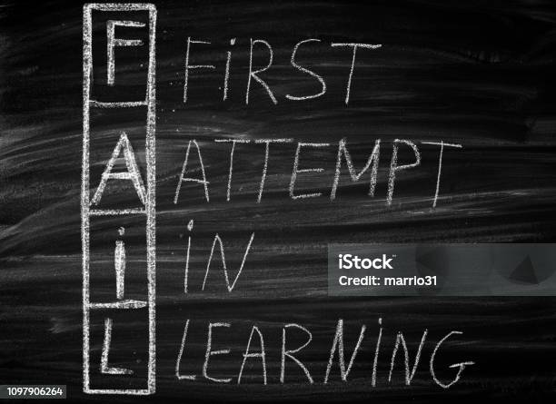 First Attempt In Learningfail Stock Photo - Download Image Now - Failure, Beginnings, The Way Forward