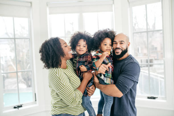 istock Family at home with two kids 1097909366