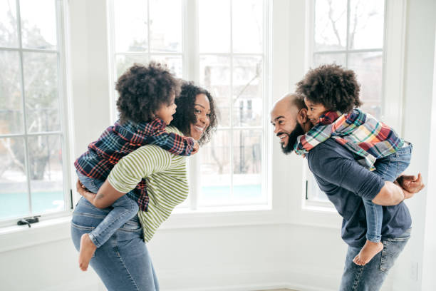 istock Family at home with two kids 1097909680