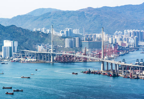 istock Bridge over water, Hong Kong 1097910588