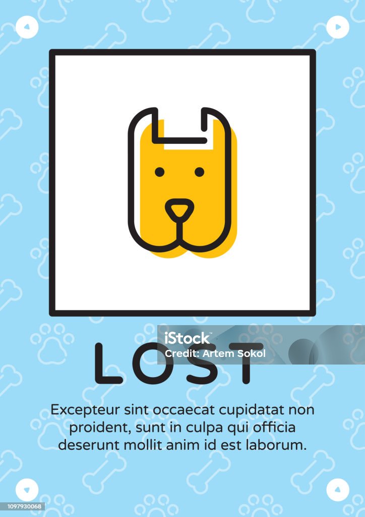Vector Pet Icon Banner Template Stock Illustration - Download Image Now -  Lost, Pets, Dog - iStock