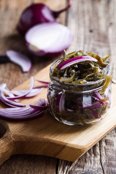 istock Pickled seaweed salad with red onion 1097931046