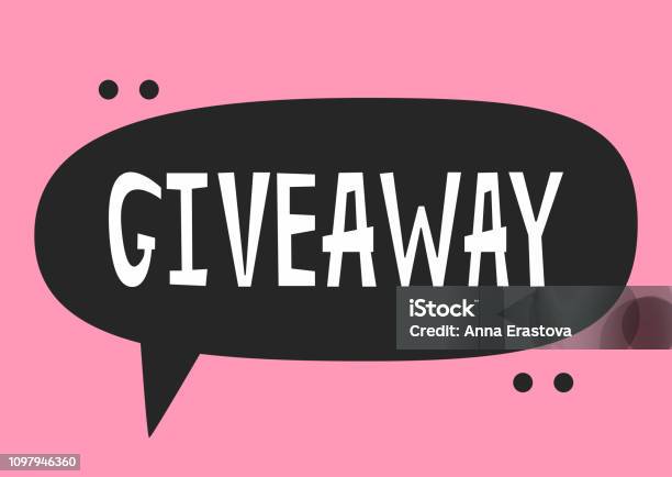 Speech Bubble With Text Giveaway Stock Illustration - Download Image Now - Advertisement, Award, Bubble