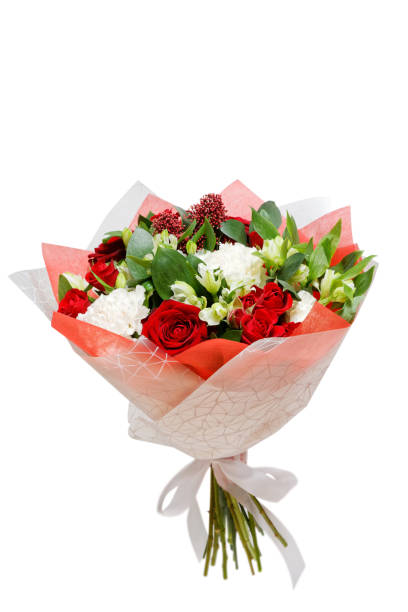 istock Colourful blossoming flower bouquet wrapped in paper 1097950974
