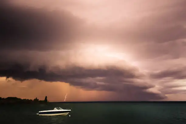 Photo of Lightning and storm clouds, Meadow Lake Provincial Park, Saskatchewan