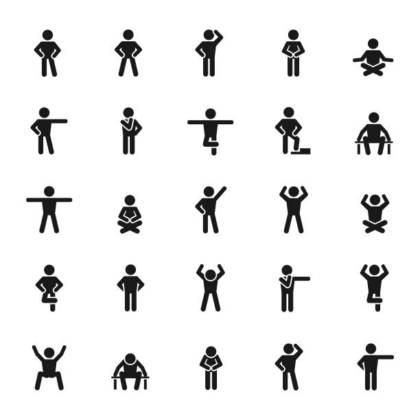 Ilustración de Conjunto De Iconos De La Postura Básica y más Vectores  Libres de Derechos de Ícono - Ícono, Confusión, Personas - iStock