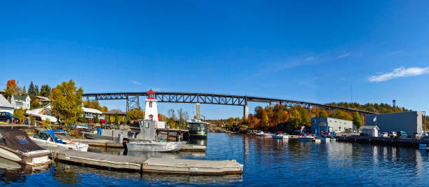 istock Part of the bridge on Lake Huron. 1097963788