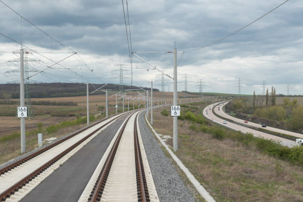 Ilmenau, Germany, April 22, 2017 - Test Ride on the new Erfurt - Bamberg high speed line.