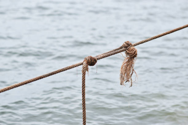 istock Rope used to tie a boat. 1097969918