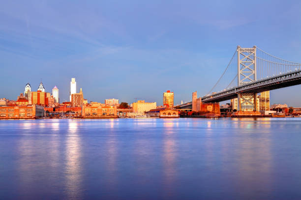 istock Philadelphia skyline and the Ben Franklin Bridge 1097972526