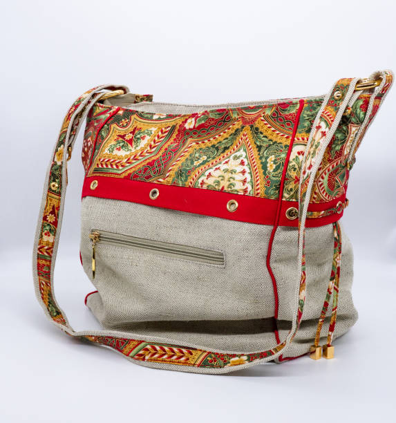 istock Bright beautiful women's bag is made by hand. An elegant thing for every day. 1097978712