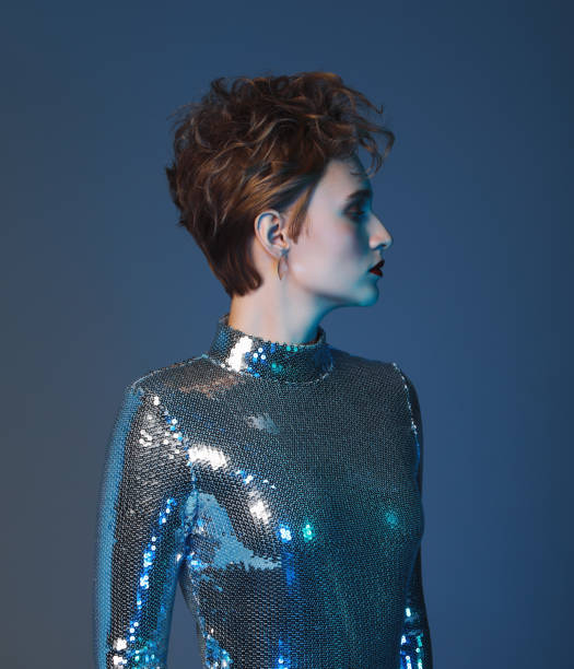 istock Woman in sequin top 1097986622