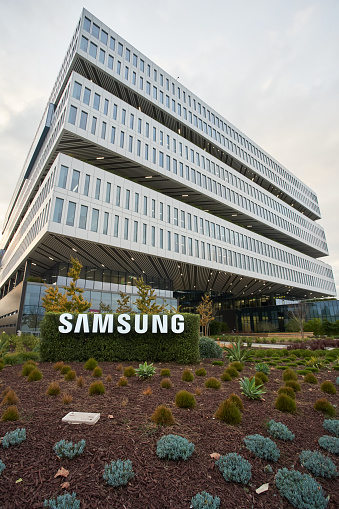 San Jose, California, USA - Dec 5, 2018: Samsung Semiconductor headquarters in the Silicon Valley.