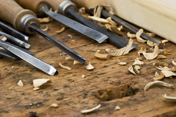 istock metal tools for carving wood 1097993114