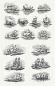istock Historic types of ships from antiquity to the 19th century 1097995540
