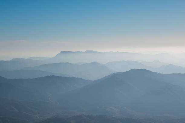 istock Mountains with fog 1097997118